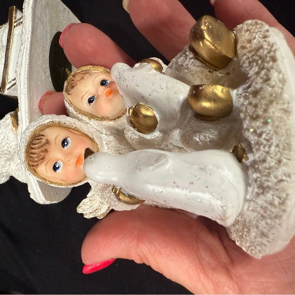 K’s Collection Penguins and Snow Children Figures White Gold Holiday Decor Set - Picture 8 of 10